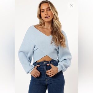 Petal and Pup Langton  Knit
Sweater Pale Blue Iff the Shoulder Size M/L